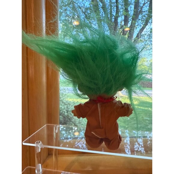 Russ Troll Doll Reindeer Outfit W/ Green Hair & Antlers 4" - Picture 2 of 3